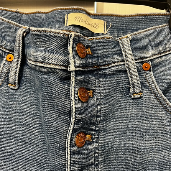 Madewell Denim - Madewell 10” High-Rise Button-Fly Skinny Jeans – Light Wash – Size 32